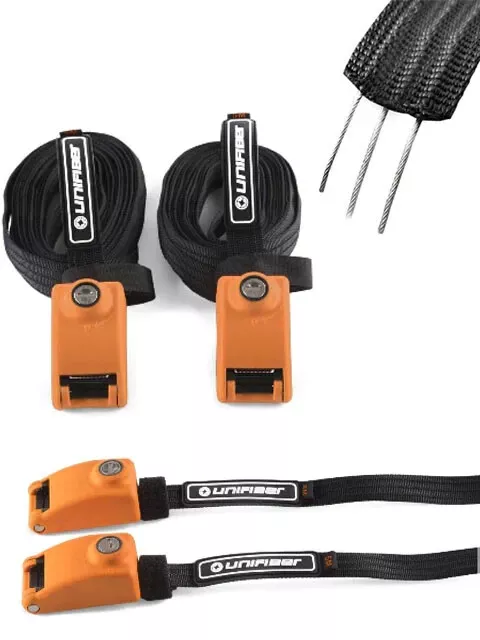 UNIFIBER LOCKABLE STEEL Reinforced 5M Tie-Down Straps £59.95 - PicClick UK