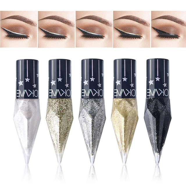 Eyeliner liquido glitter impermeabile trucco di bellezza di lunga durata G2 Y5U1