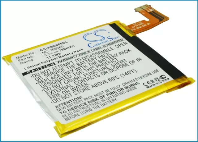 Li-Polymer Battery for Amazon Kindle 4 M11090355152 D01100 MC-265360 515-1058-01