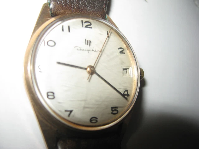 Montre Vintage LIP Mécanique - Années 60 - Boîtier Doré - Occasion