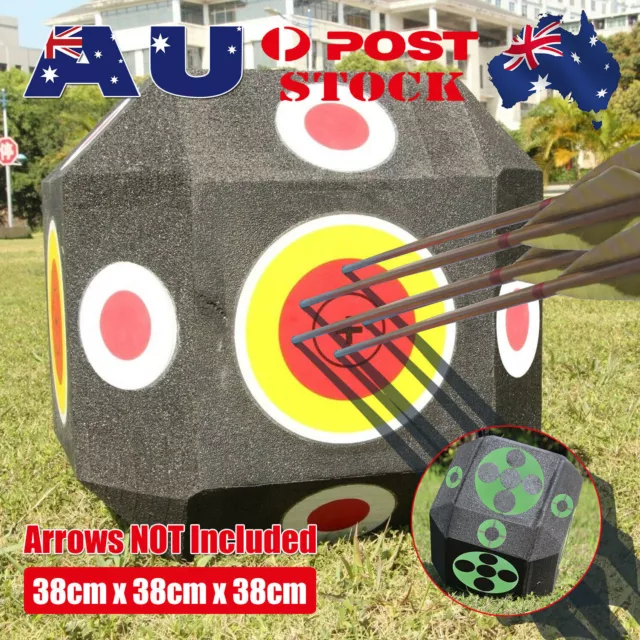 Archery Polyhedral Stuffed Target 3D High Density Self Healing Foam CUBE 38*38cm