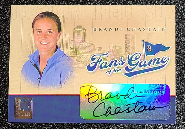 2004 Donruss Playoff Fans of the Game Brandi Chastain Auto #205FG-5