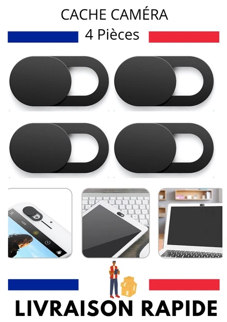 Lot 4 Cache webcam caméra protection privée anti-espion smartphone ordinateur