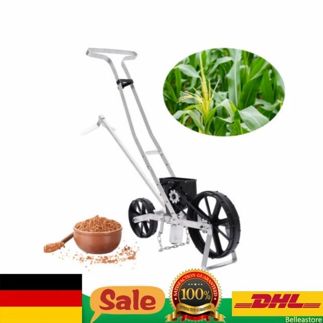 Handsämaschine Hand Sämaschine Dibbelmaschine Dibbelgerät Schwarz/Silber Neu DHL