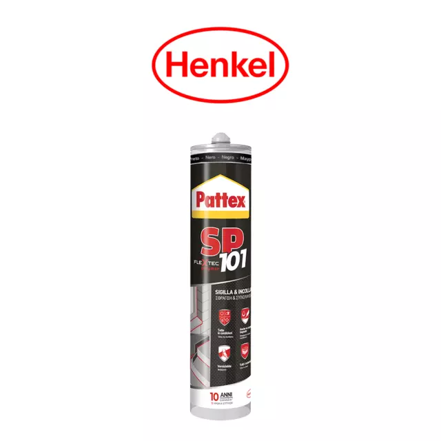 Sigillante Henkel Pattex Sp101 Nero Neutro Ml280 Nero Cod.722828