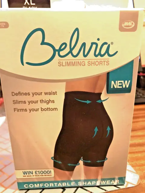 JML BELVIA SHAPEWEAR Slimming Shorts - Black or Beige - 4 Sizes