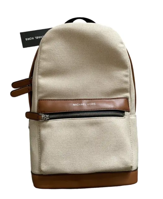 Michael Kors Men's Mason Two-Tone Canvas Sling Backpack Tan/Brown