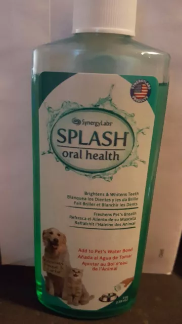 Salpicadura Oral Salud para Gatos y Perros Por Synergy Labs 4ML Comida Aditivo