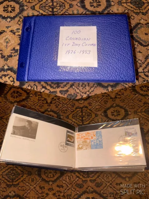 Canada Collection Of 100 First Day Covers In Folder