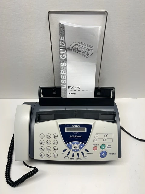 Brother FAX-575 Personal Fax Machine with Phone  W/ Original Box