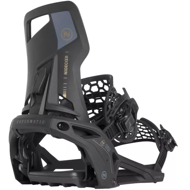 Nidecker Supermatic Attacchi Snowboard Operatori di Hedge Dual Voce Nero Nuova