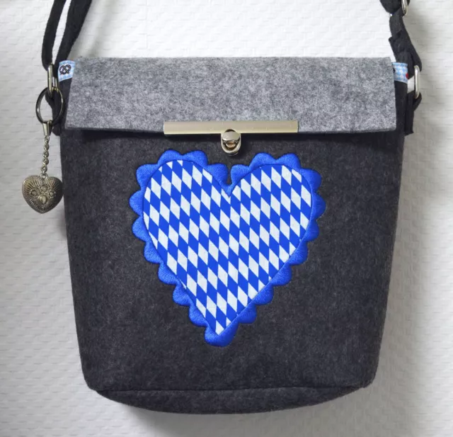 Trachtentasche Dirndltasche  Oktoberfest Stickerei Baumwolle Handtasche Handmade