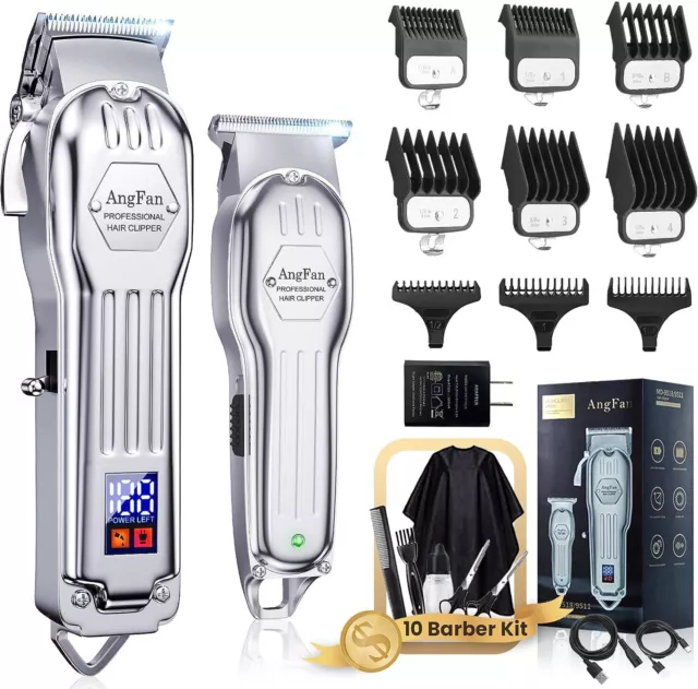 Professional Cordless Hair Clipper for Men Hair Beard Trimmer Quiet Home Barber