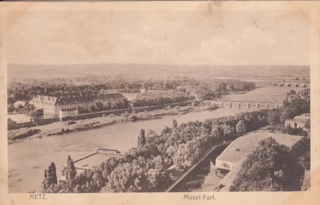 Carte postale ancienne MOSELLE METZ Mosel-fort écrite 1919
