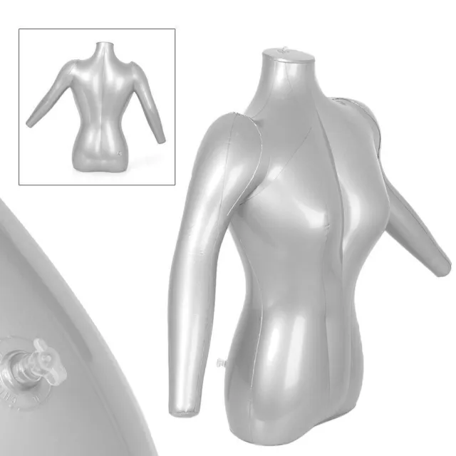 PVC Woman Half Body Arm Inflatable Mannequin Shirt Tee Top Display Torso Model