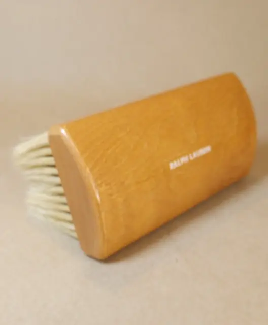 Vtg Ralph Lauren Wooden Brush Natural Bristle Clothing Shoe Buffer Wood Handle