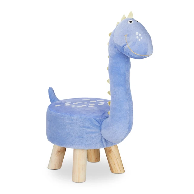 Sgabello a forma di animale per bambini, sediolina imbottita per bimbi, legno