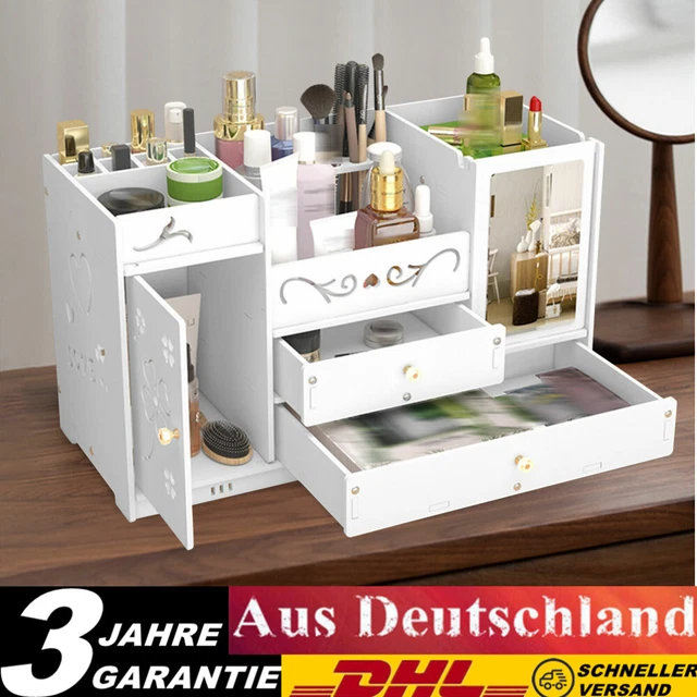 LOUIS BERLIN Make-up-Organizer YOLA – Beige, Mit Schubladen, Für Schmuck & Kosmetik