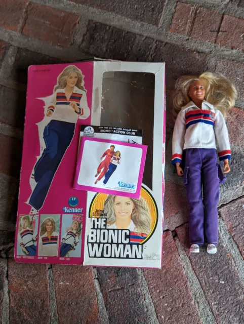 Vintage Kenner The Bionic Woman 12" Action Figure Doll w/ Box Sommers Tracksuit