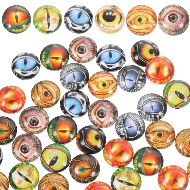 PATIKIL 100 Occhi Di Drago In Vetro 20 Mm – Multicolore, Per Pupazzi, Uncinetto, Halloween, Fai-da-te - 4