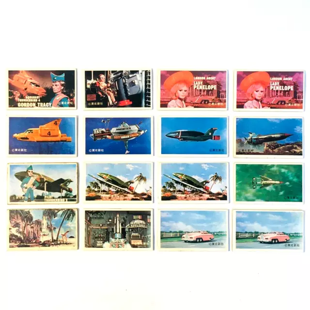 „Set of 16“ Thunderbird 1960er Jahre Vintage Seltene Karte Menko alt...