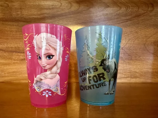 Disney ZAK DESIGNS Frozen Kids Tumbler Cups  Used Elsa Anna Olaf