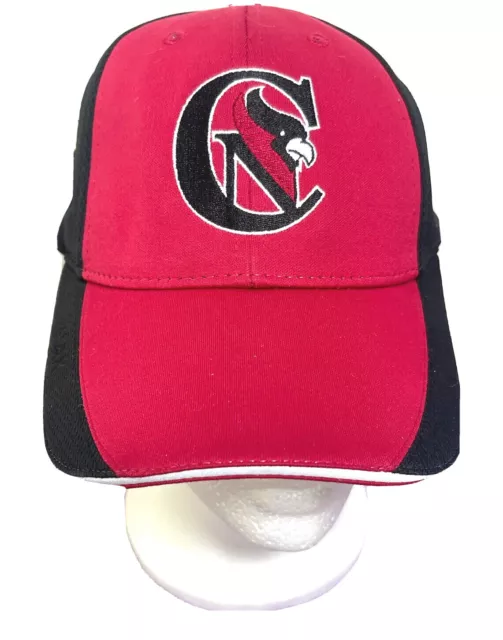 NWOT Men's Baseball Hat Cap Red & Black Adjustable Strap Back Cardinal
