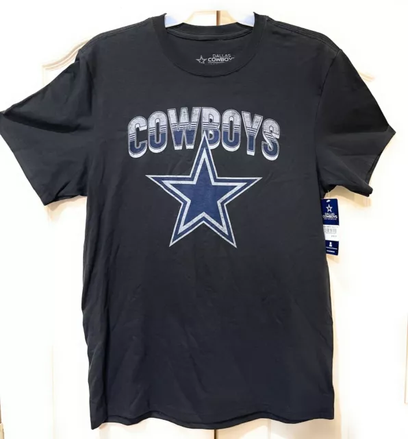 Dallas Cowboys NFL Mens 100% Cotton Black Crew Tee T-Shirt with Star- Size Large