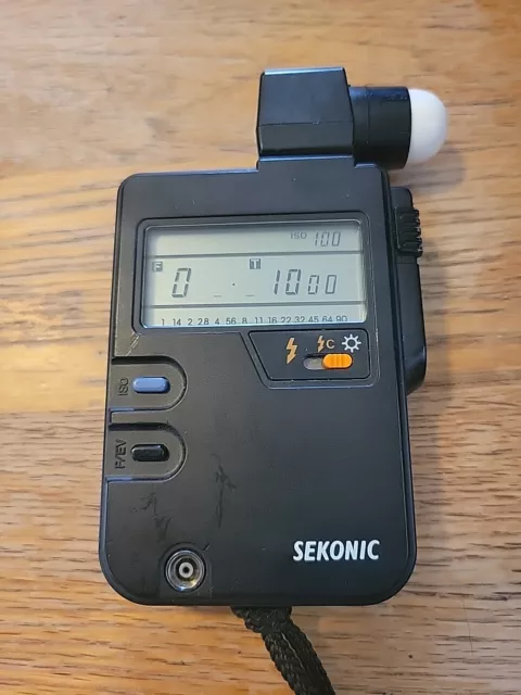 Sekonic DigiLite F L-328 Digital Ambient/Flash Exposure Camera Light Meter Works
