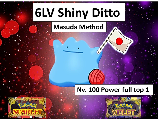 Ditto Giapponese 6IV Shiny &ndash; Pok&eacute;mon Scarlatto E Viola &ndash; VGC Ready, Master Ball, Livello 100