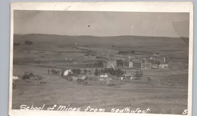 SCHOOL OF MINES rapid city sd real photo postcard rppc south dakota history
