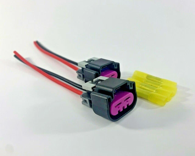 X2 GM Chevy Camion 2005-12 Électrique Fan Tressé Connecteur Mano-Contact Kit Set