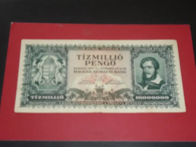 Hungary 1945 10 Million Pengo Circulated Banknote  P-123  (009)