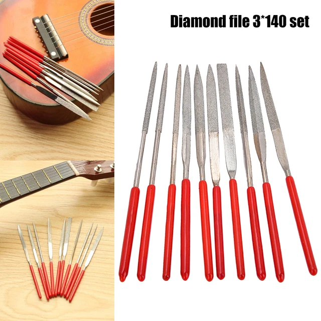 Guitar Nut Slotting File Saw Rods Slot Filing Set Repair DIY Luthier Tools Kit