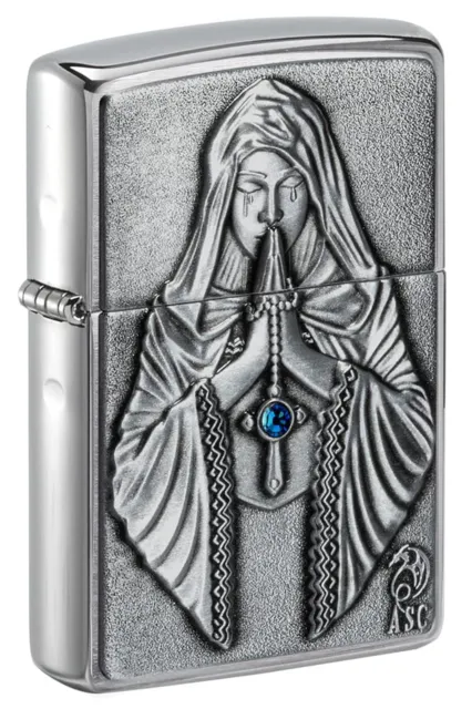 Zippo Anne Stokes Gothic Prayer Emblem Pocket Lighter 49756-094292
