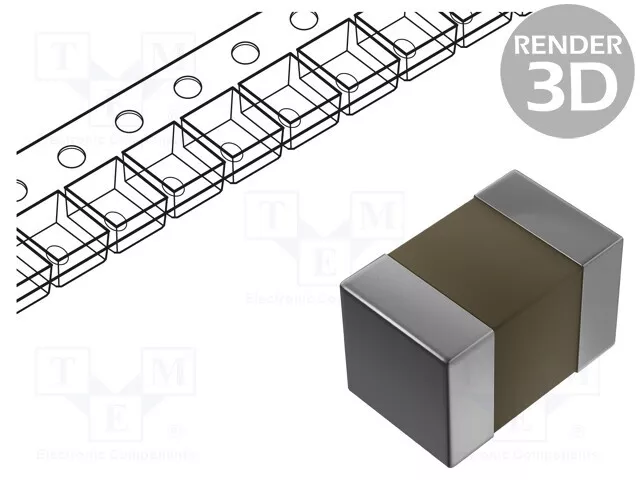 Condensateur : Céramique SMD 5% 100nF 25VDC 0805 C0805C104J3RU Condenseurs S