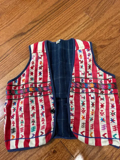 Vintage Kids Embroidered Vest