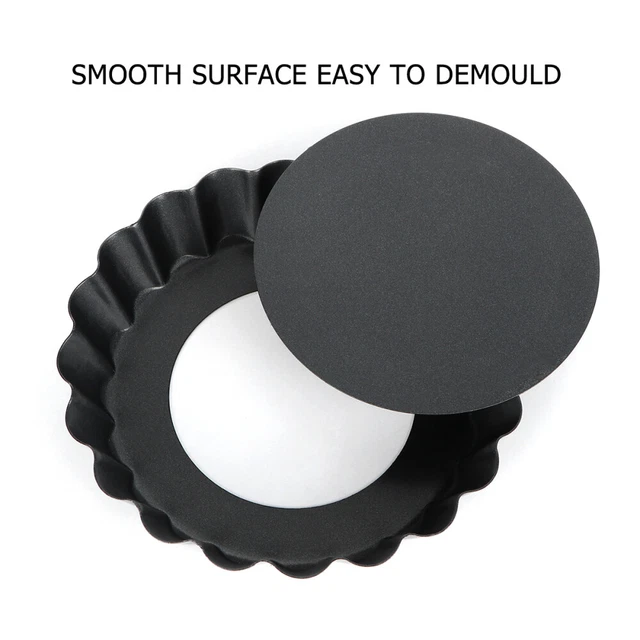 12 PCS FLOWER Tart Pans Mini Pie Tins Quiche Moulds Non Stick £28.99