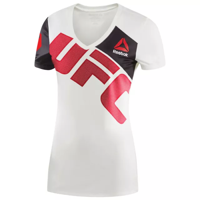 Reebok Women's Combat UFC Brock Lesnar Training Jersey - Medium - White/Red