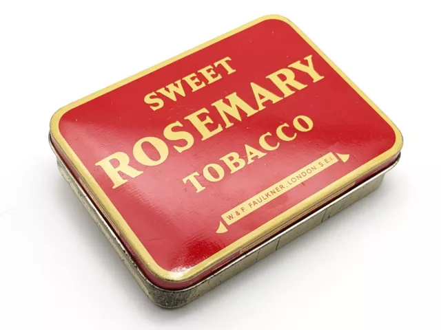 An Antique W & F Faulkner Sweet Rosemary Tobacco Tin, London