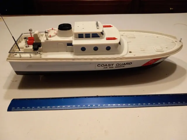 Vintage 1980 Azrak-Hamway Remote Control, Coast Guard Cutter Boat Model #3001