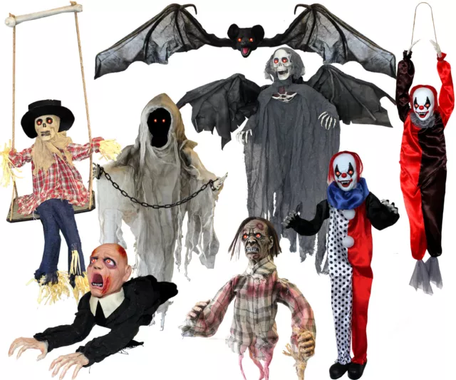 ANIMATED HALLOWEEN DECORATION Prop Scary Sound Light And Movement