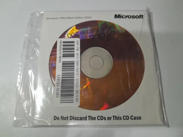 Genuine Microsoft Office Basic Edition 2003 New & Sealed Retro With Key 3