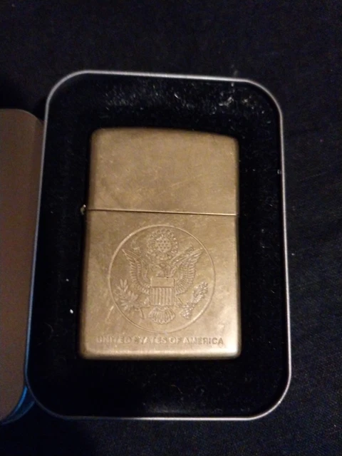 Zippo Brass Lighter United States of America Presidential Seal