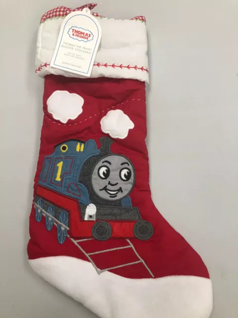 Pottery Barn Kids Thomas the Train Quilted Christmas Stocking