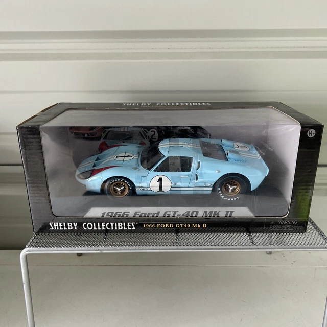SHELBY COLLECTIBLE SC411 1:18 1966 FORD GT40 MKII KEN MILES 24HRS LeMANS