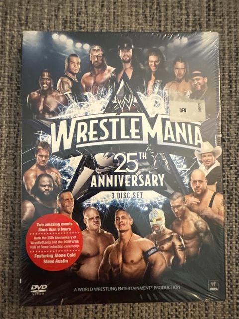 WWE: WRESTLEMANIA 25TH Anniversary (DVD, 2009, 3-Disc Set) Brand