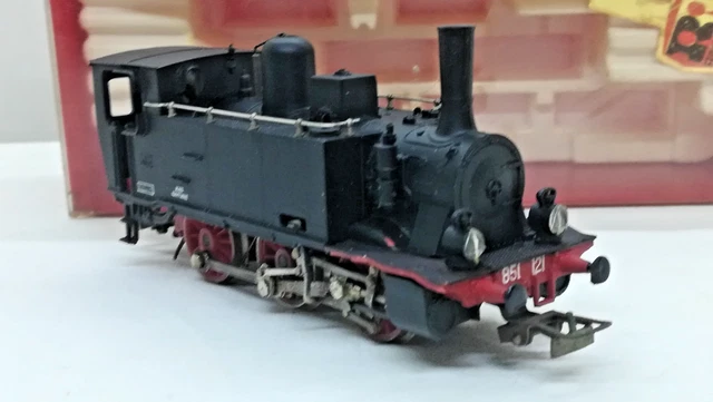Rivarossi HR2811 FS, Locomotiva A Vapore Gr. 460, Caldaia Con 3 Duomi Livrea Rossa Vagone Nera, Marcatura A Biacca, Ep. Ii Rivarossi