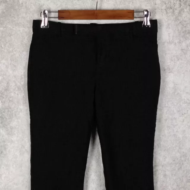 Calvin Klein womens black starry skinny dress pants size 4 stretch mid rise