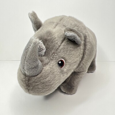 AURORA ECO NATION Rhino Stuffed Animal Rhinoceros Plush Embroidered ...
